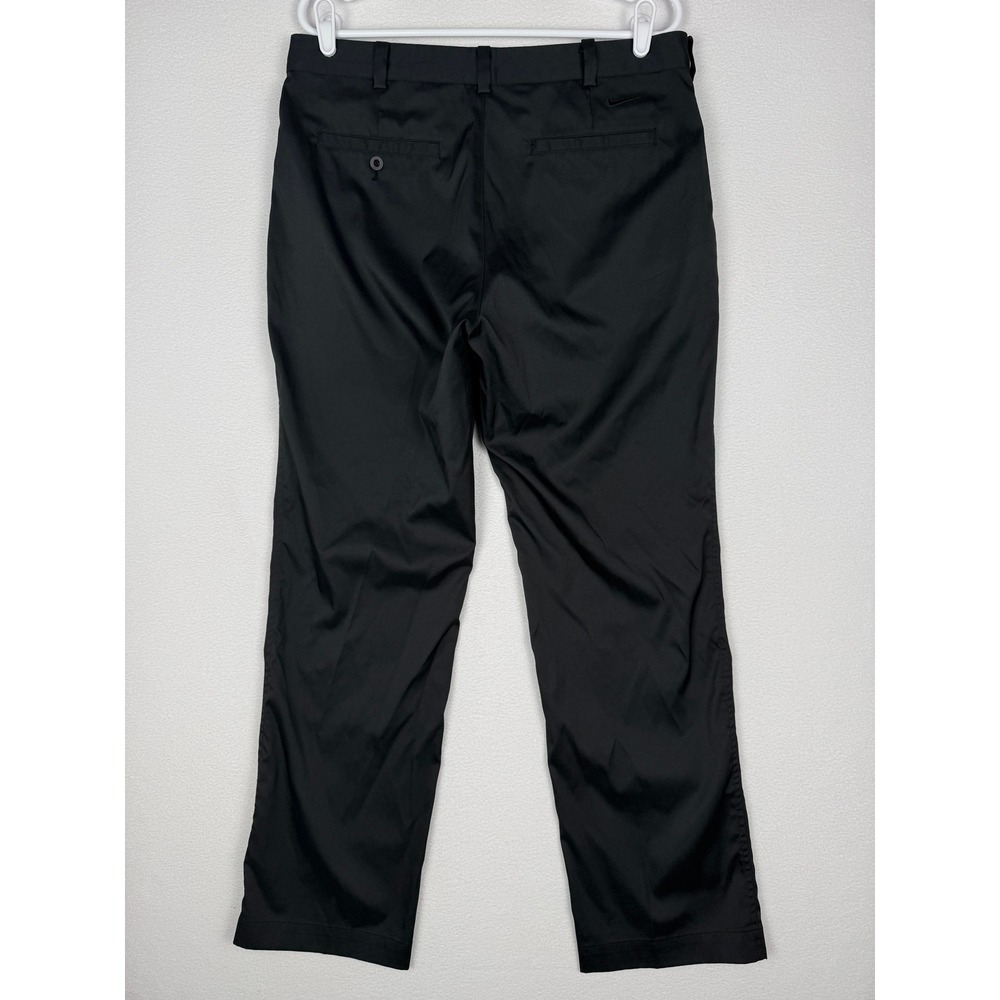 Nike Golf Dri-FIT Flat Front Pants Mens 34x32 Black Chino 597323-012 - Picture 2 of 10